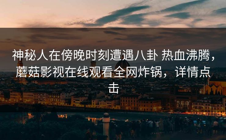 神秘人在傍晚时刻遭遇八卦 热血沸腾，蘑菇影视在线观看全网炸锅，详情点击